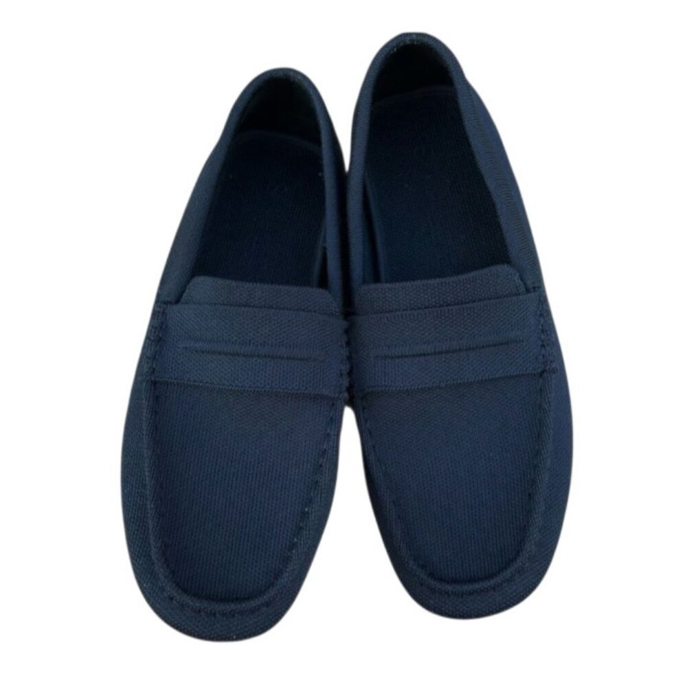Rothy’s Men’s 12.5 Blue Slip-On Driving Loafers Recycled Knit Rubber Sole Shoes - Picture 4 of 14